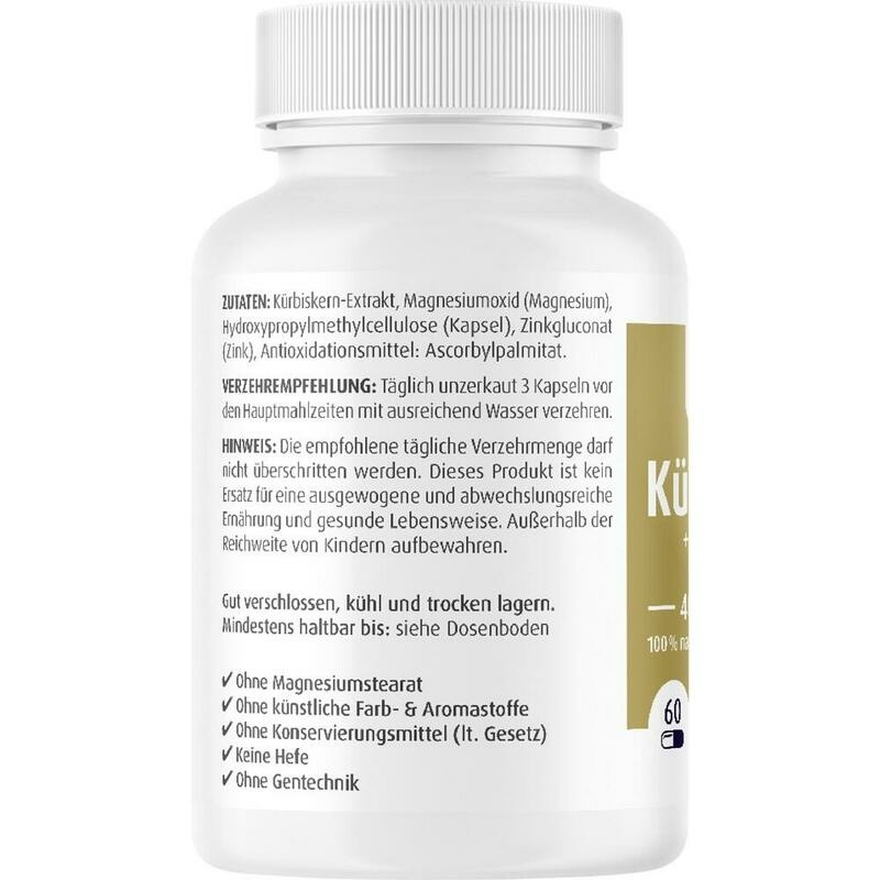KÜRBISKERN PLUS Zink+Magnesium Kapseln