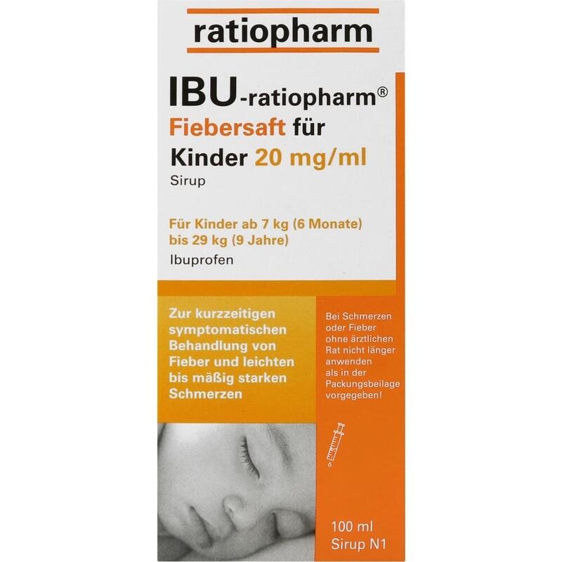 IBU-RATIOPHARM Fiebersaft für Kinder 20 mg/ml