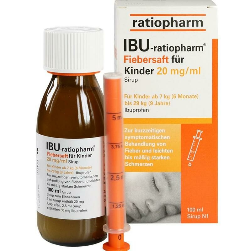 IBU-RATIOPHARM Fiebersaft für Kinder 20 mg/ml