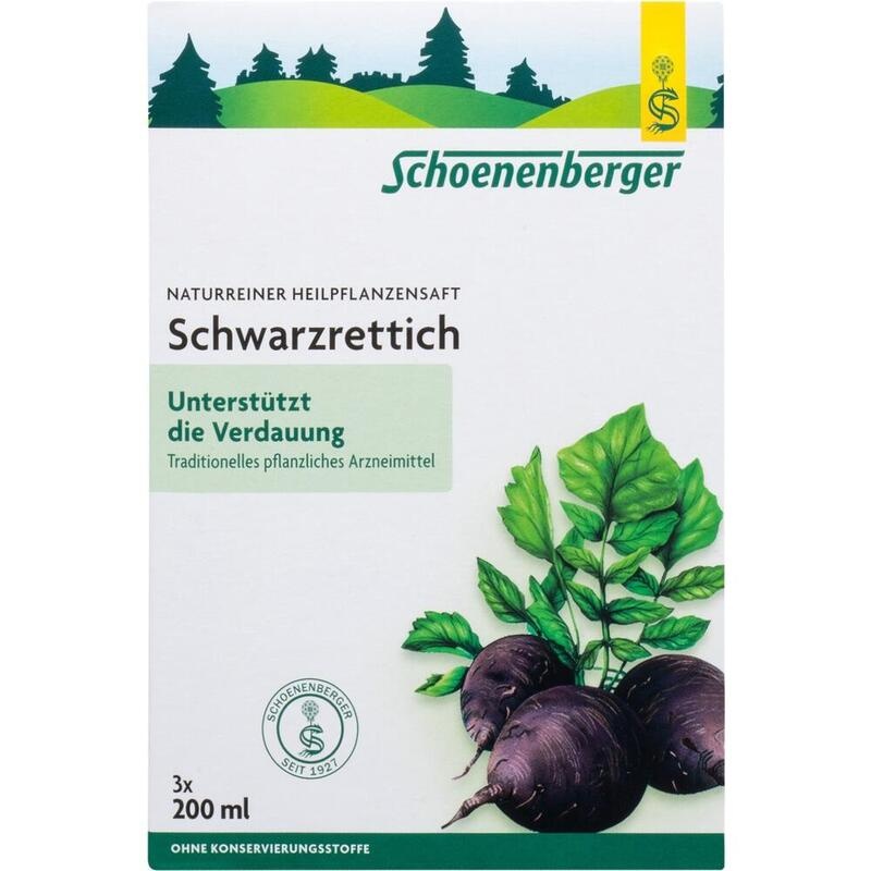 SCHWARZRETTICH Schoenenberger Heilpflanzensäfte