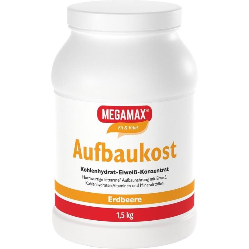 MEGAMAX Aufbaukost Erdbeere Pulver