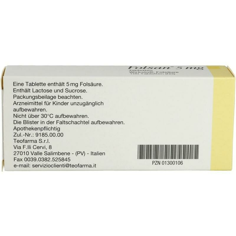 FOLSAN 5 mg Tabletten