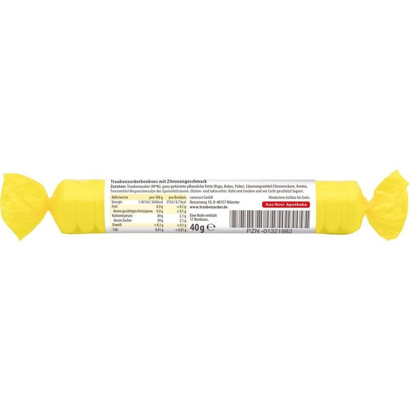 INTACT Traubenzucker Rolle Zitrone