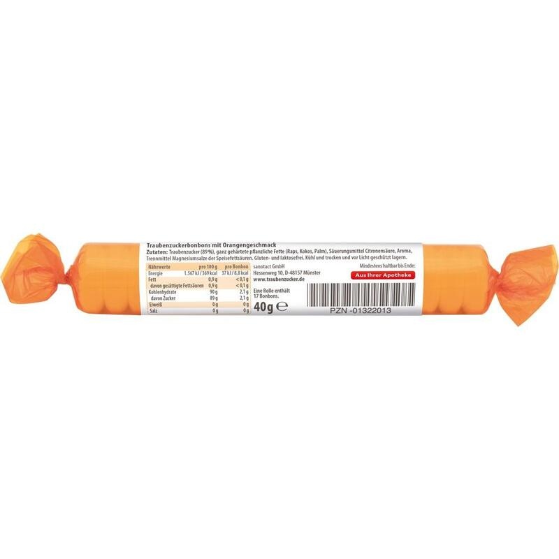 INTACT Traubenzucker Rolle Orange