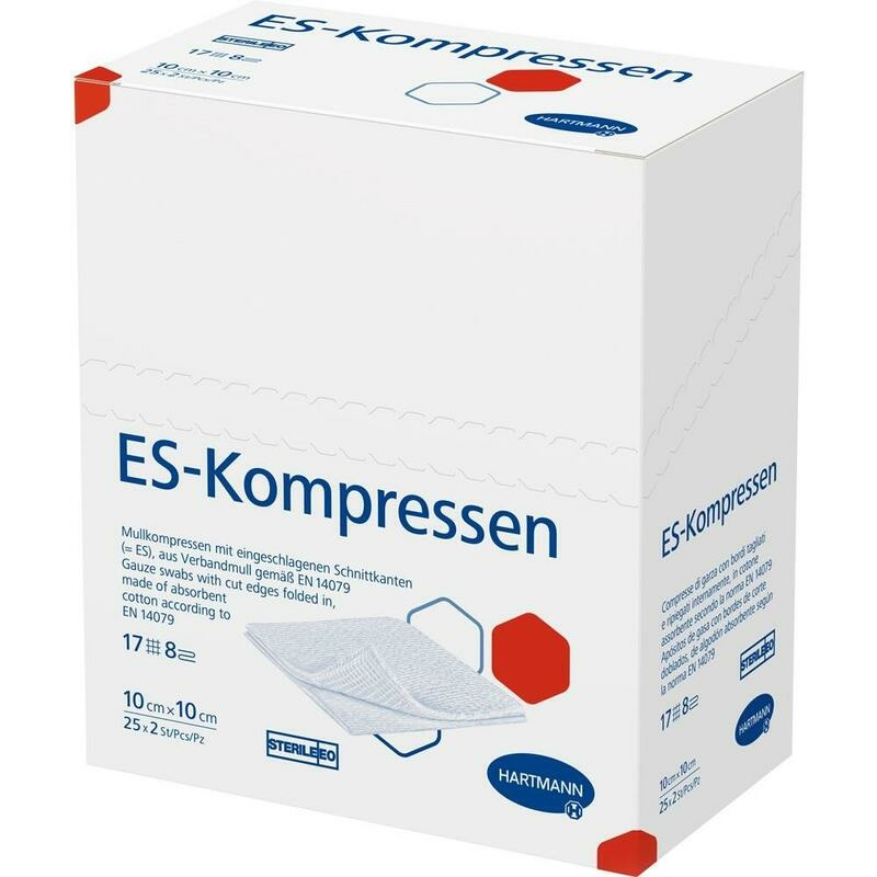 ES-KOMPRESSEN steril 10x10 cm 8fach