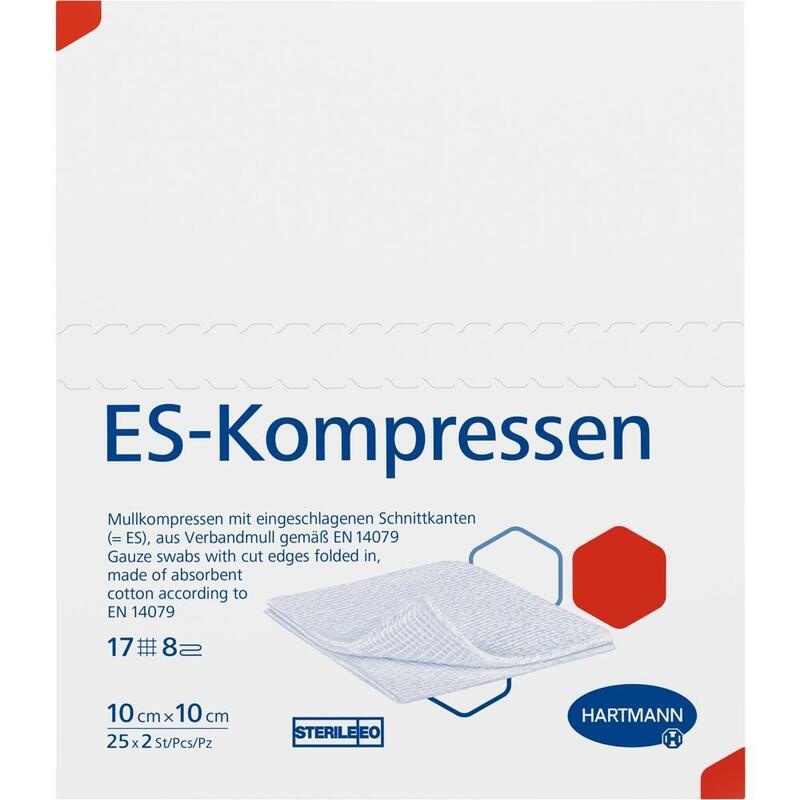 ES-KOMPRESSEN steril 10x10 cm 8fach