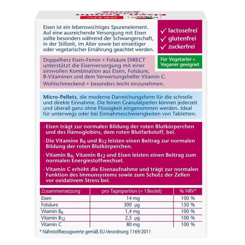 DOPPELHERZ Eisen-Femin DIRECT Pellets