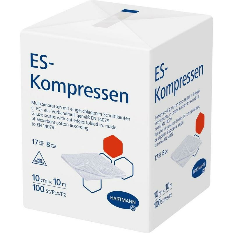 ES-KOMPRESSEN unsteril 10x10 cm 8fach