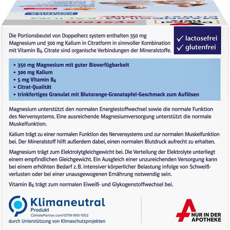 DOPPELHERZ Magnesium+Kalium Citrat system Granulat