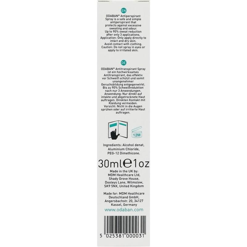 ODABAN Antitranspirant Deodorant Spray