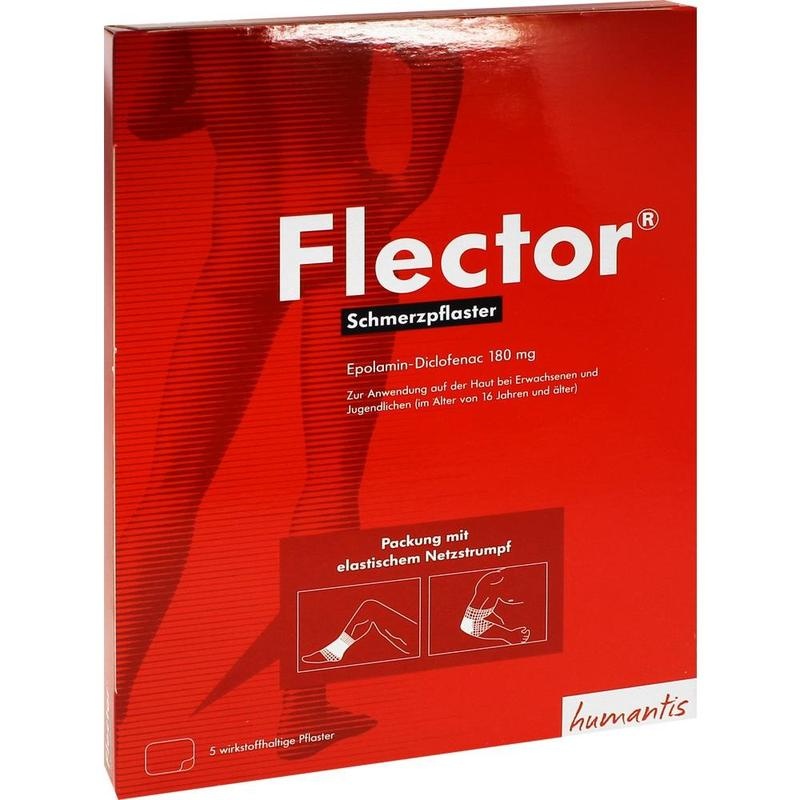 FLECTOR Schmerzpflaster+elatischer Netzstrumpf
