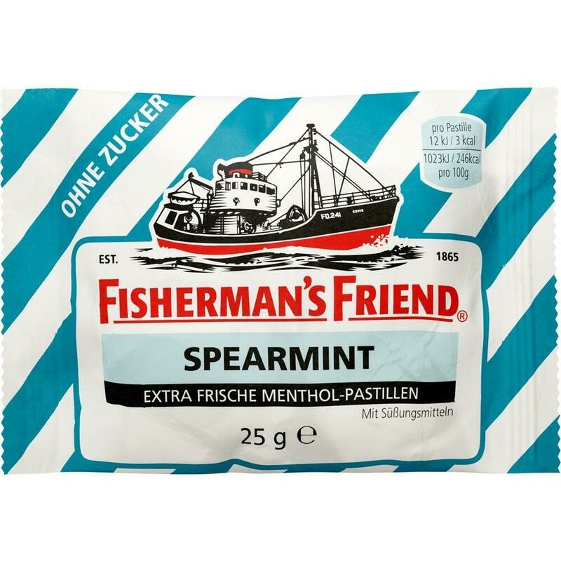 FISHERMANS FRIEND Spearmint ohne Zucker Pastillen