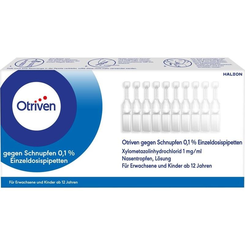 OTRIVEN 0,1% Nasentropfen Einzeldosispipetten