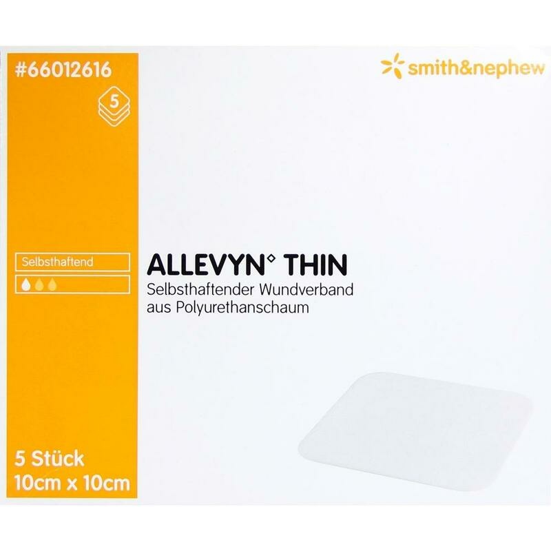 ALLEVYN Thin 10x10 cm dünne Wundauflage
