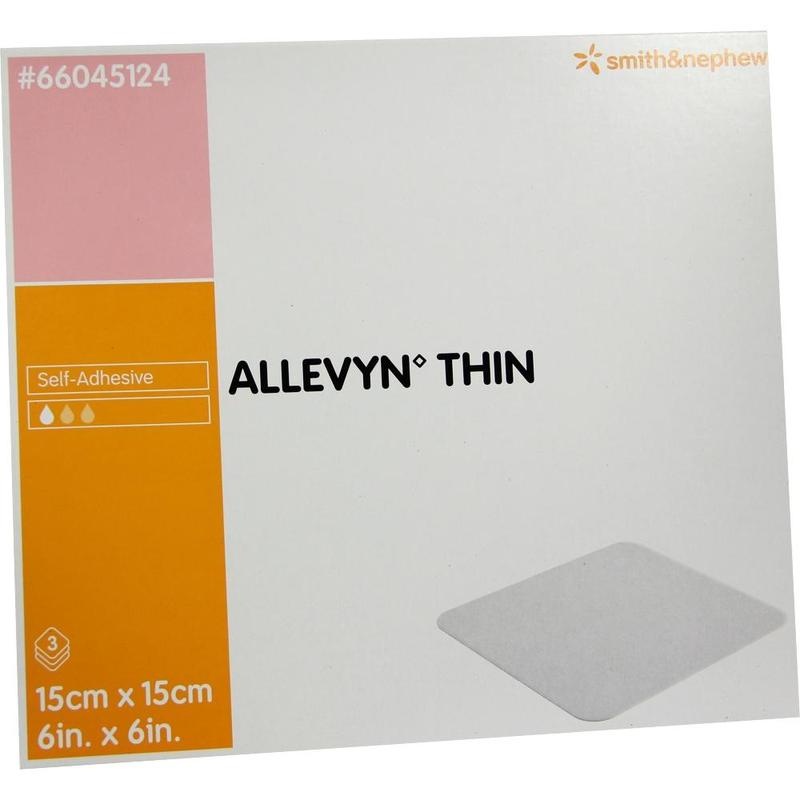 ALLEVYN Thin 15x15 cm dünne Wundauflage