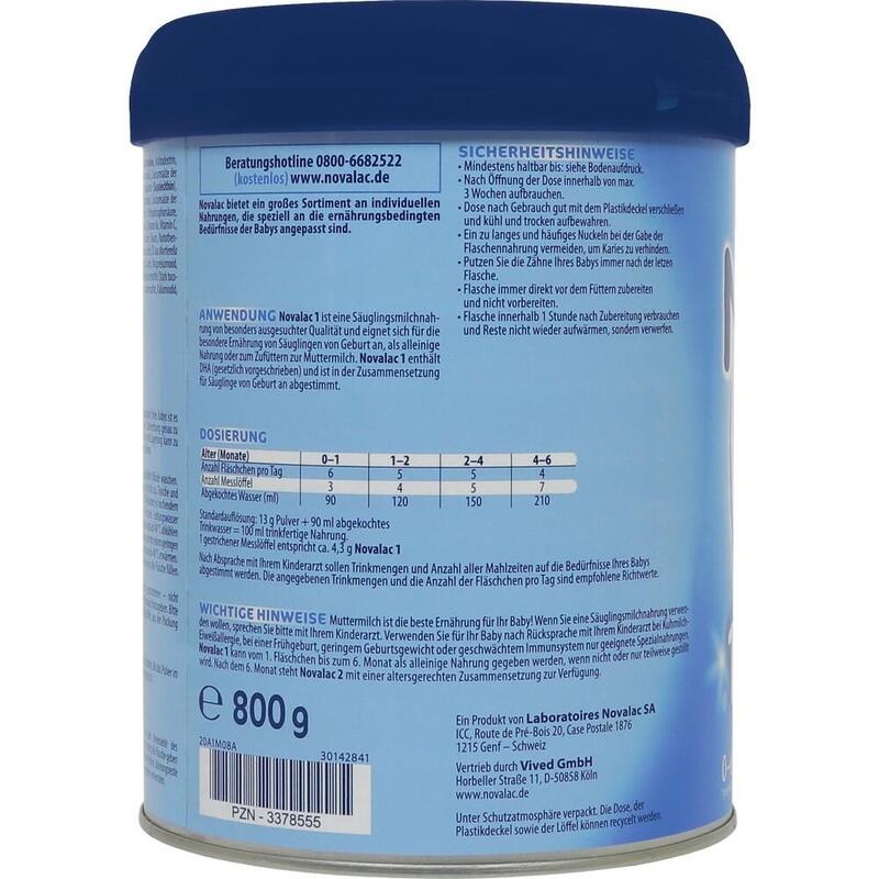 NOVALAC 1 Säuglings-Milchnahrung Pulver