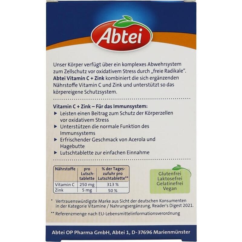 ABTEI Vitamin C plus Zink Lutschtabletten