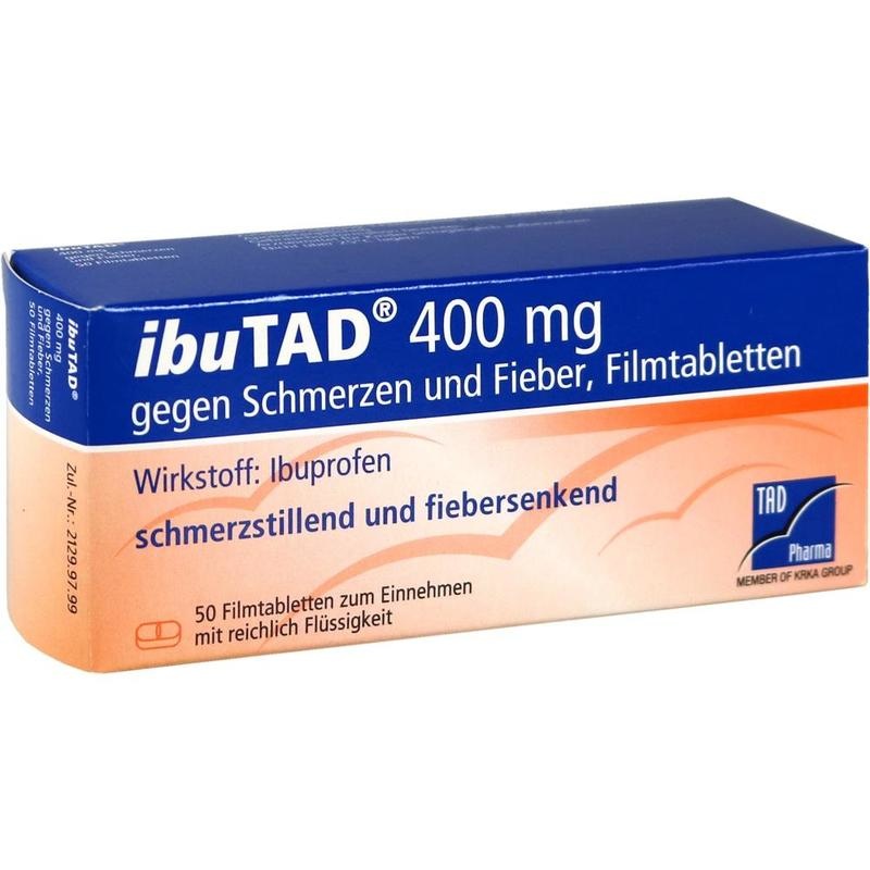 IBUTAD 400 mg gegen Schmerzen und Fieber Filmtabl.