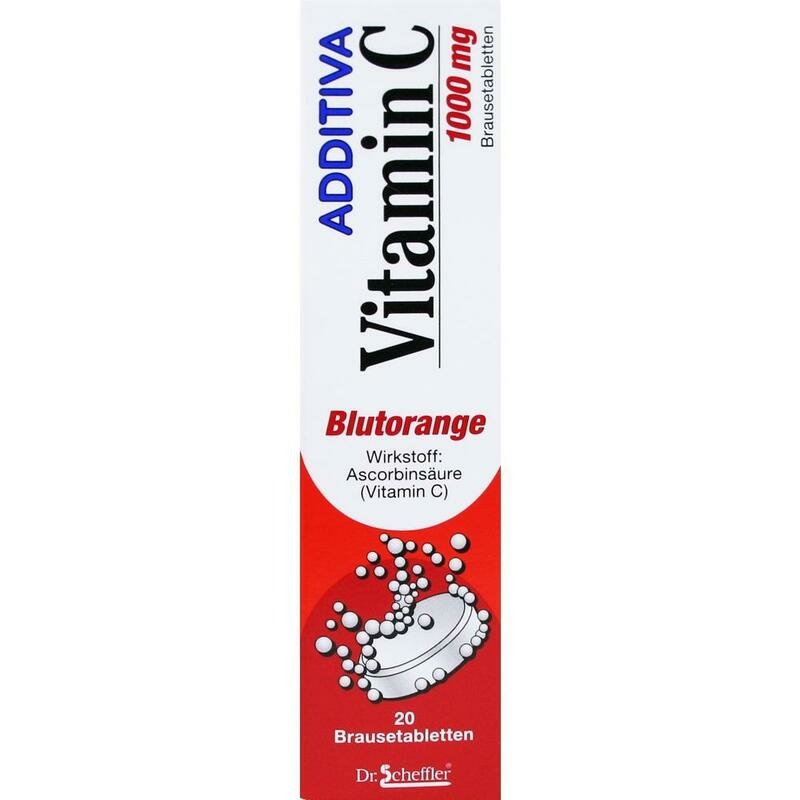 ADDITIVA Vitamin C Blutorange Brausetabletten