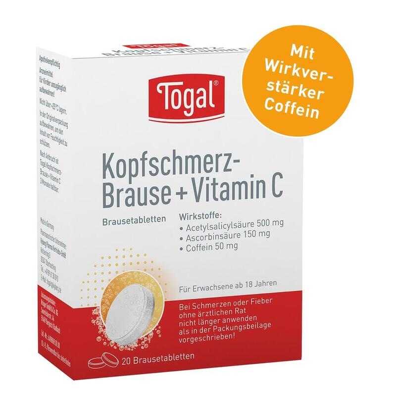 TOGAL Kopfschmerz-Brause + Vit.C Brausetabletten