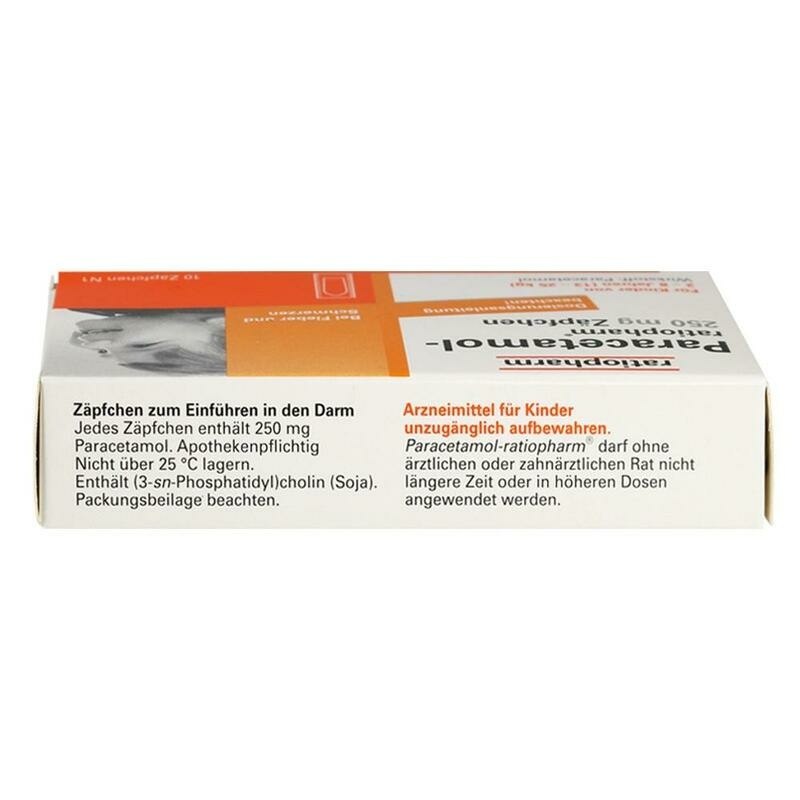PARACETAMOL-ratiopharm 250 mg Zäpfchen