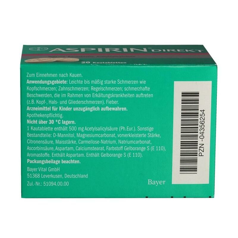 ASPIRIN Direkt Kautabletten