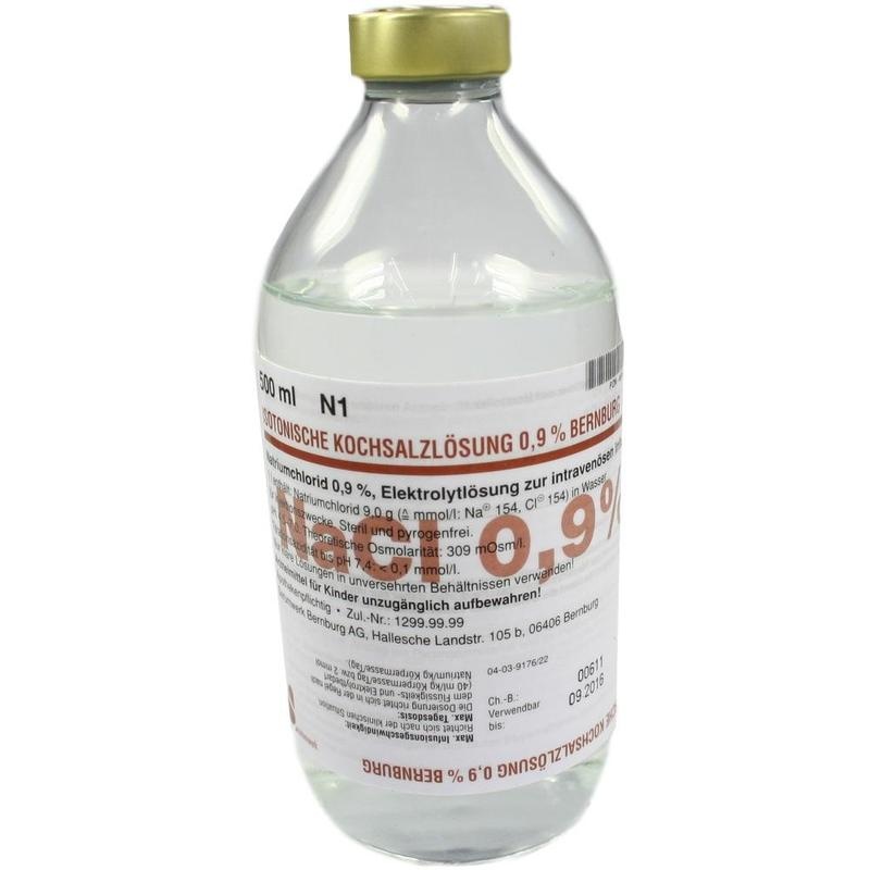 ISOTONISCHE Kochsalzlsg.0,9% Bernburg Inf.-L.Glas