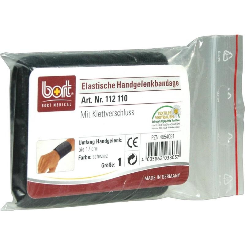 BORT Handgelenkbandage m.Klettverschl.Gr.1 schwarz
