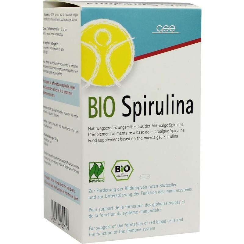 GSE Spirulina 500 mg Bio Naturland Tabletten