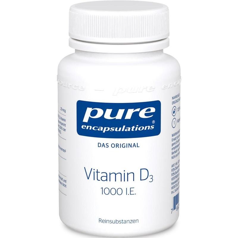 PURE ENCAPSULATIONS Vitamin D3 1000 I.E. Kapseln