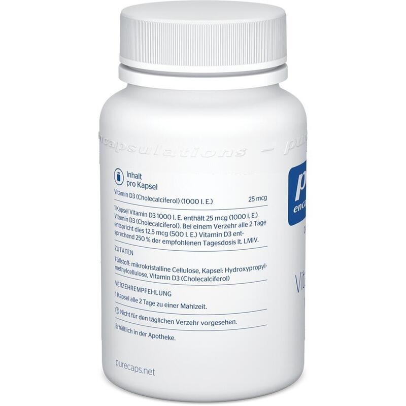 PURE ENCAPSULATIONS Vitamin D3 1000 I.E. Kapseln