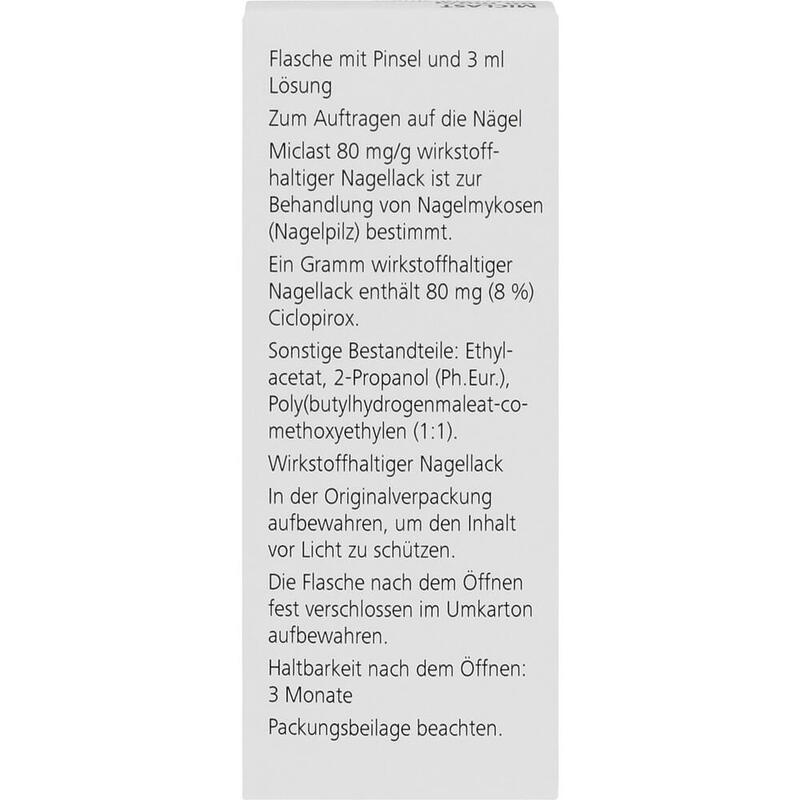 MICLAST 80 mg/g wirkstoffhaltiger Nagellack