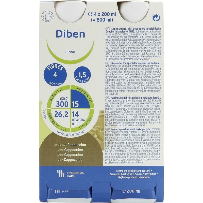 DIBEN DRINK Cappuccino 1.5 kcal/ml Trinkflasche