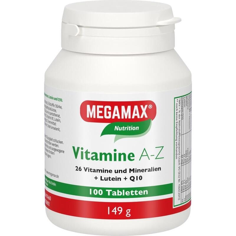 MEGAMAX Vitamine A-Z+Q10+Lutein Tabletten