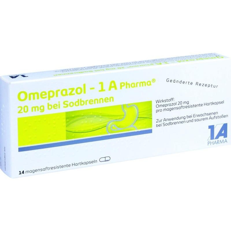 OMEPRAZOL-1A Pharma 20 mg bei Sodbrennen HKM