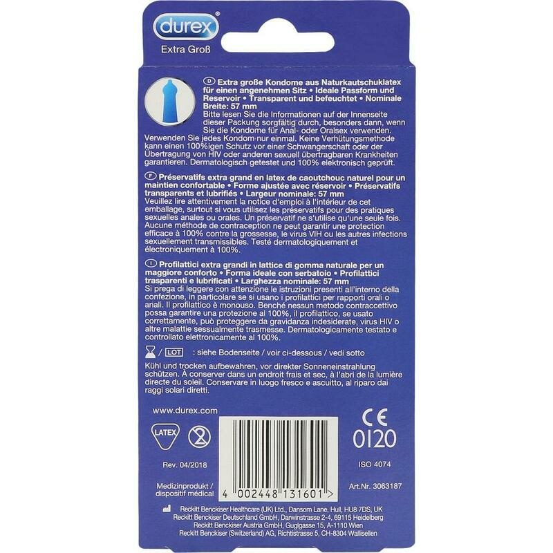 DUREX Gefühlsecht extra groß Kondome