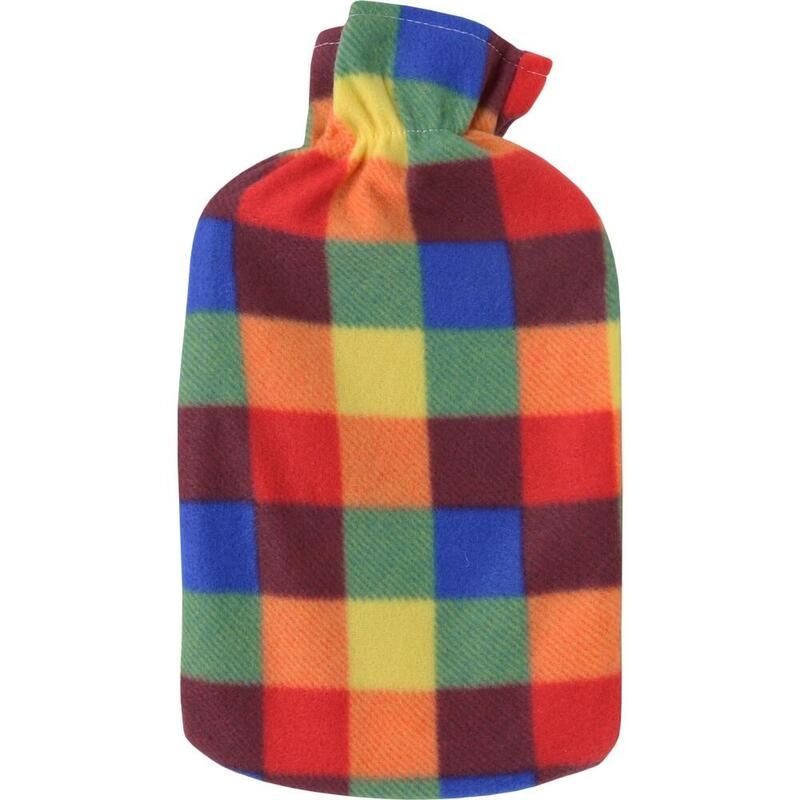 WÄRMFLASCHE Gummi 2 l m.Vliesbezug