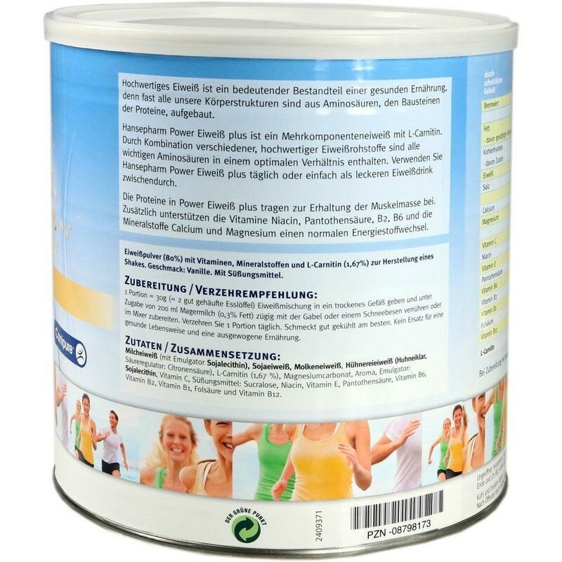 HANSEPHARM Power Eiweiß plus Vanille Pulver