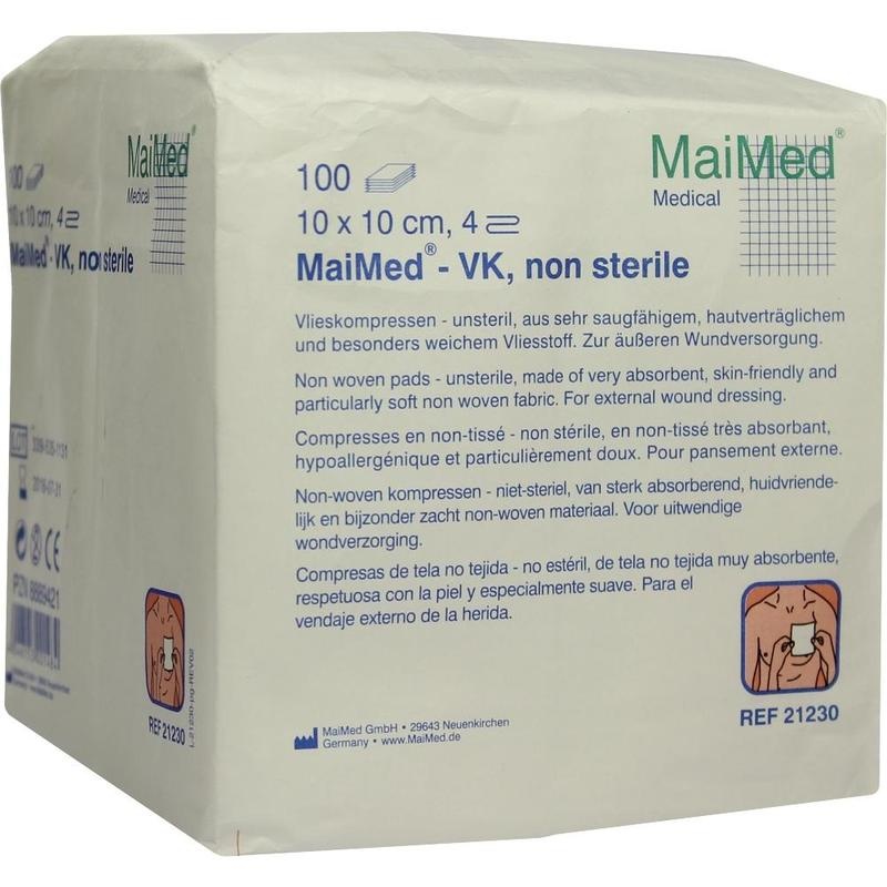 VLIESKOMPRESSEN unsteril 10x10 cm