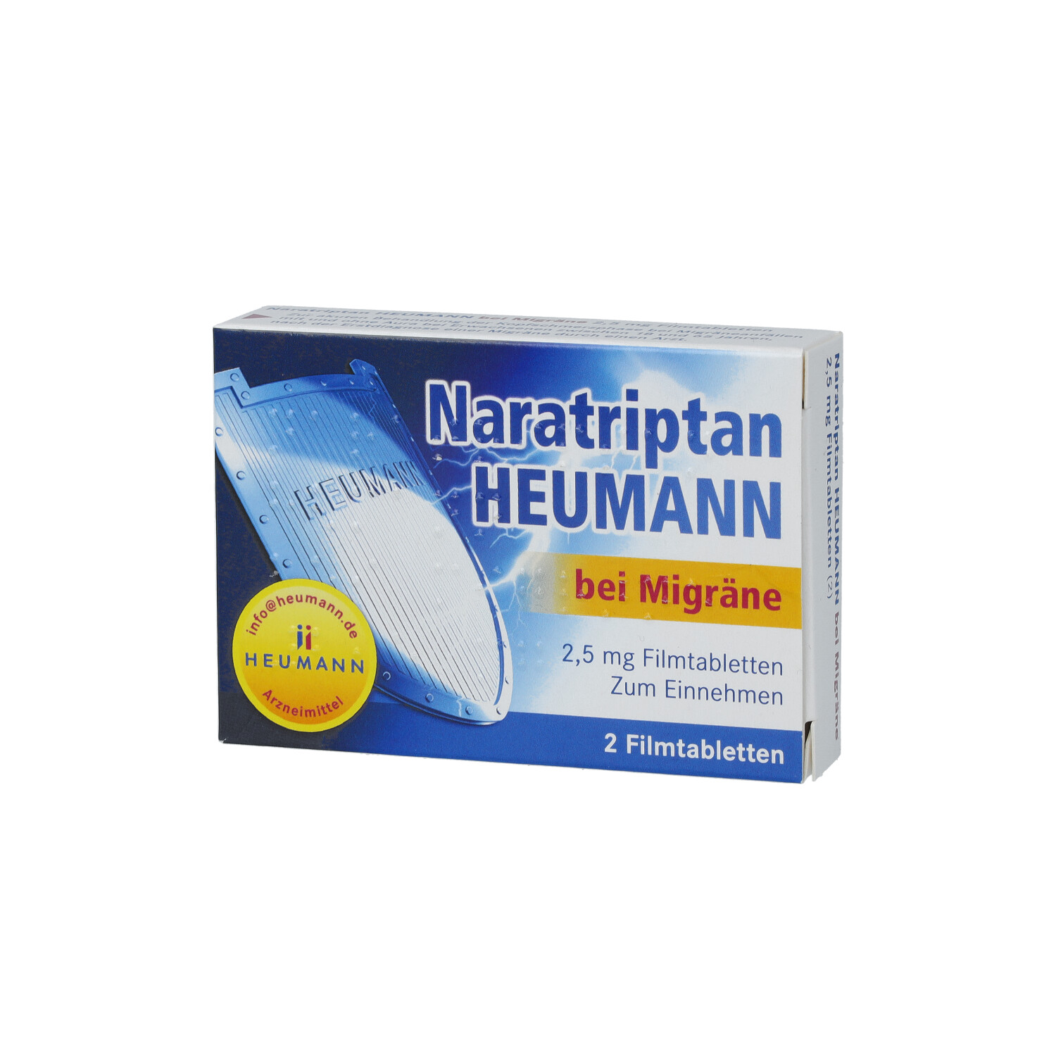 NARATRIPTAN Heumann bei Migräne 2,5 mg Filmtabl.