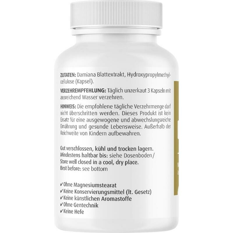 DAMIANA KAPSELN 450 mg 5:1 Blattextrakt