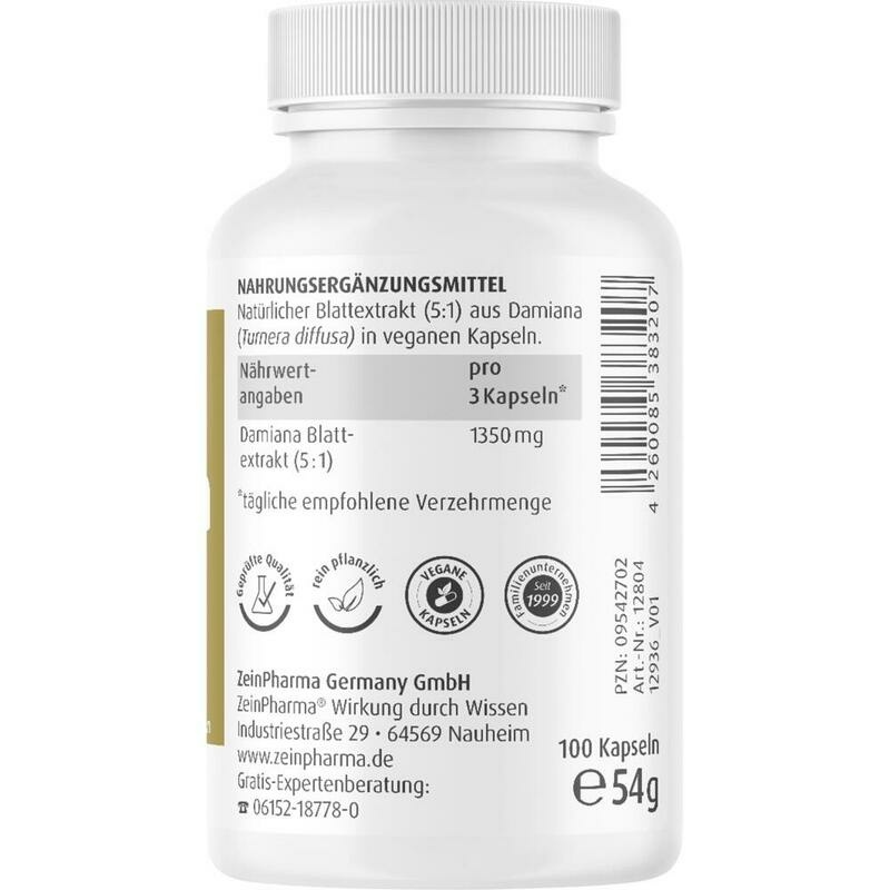 DAMIANA KAPSELN 450 mg 5:1 Blattextrakt