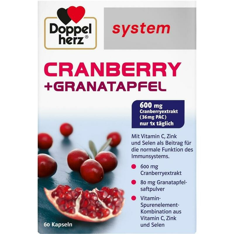 DOPPELHERZ Cranberry+Granatapfel system Kapseln