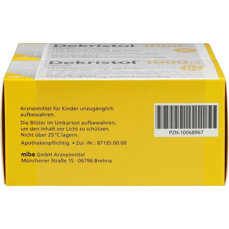 DEKRISTOL 1.000 I.E. Tabletten