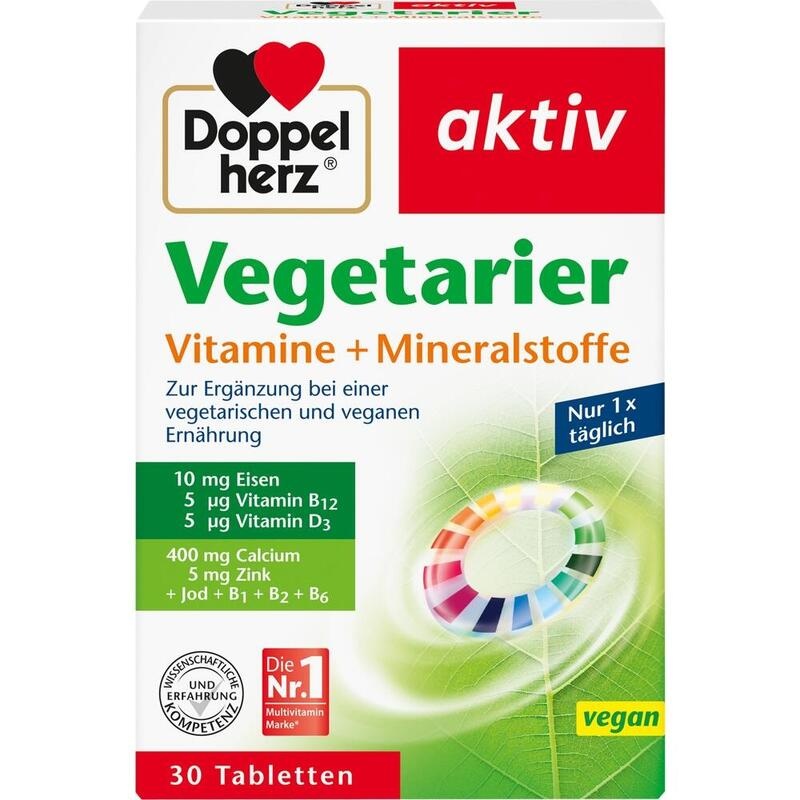 DOPPELHERZ Vegetarier Vitamine+Mineralstoffe aktiv