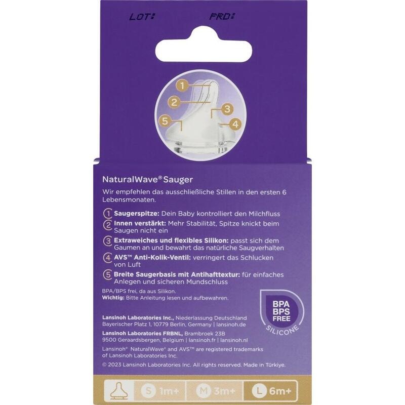LANSINOH NaturalWave Sauger L