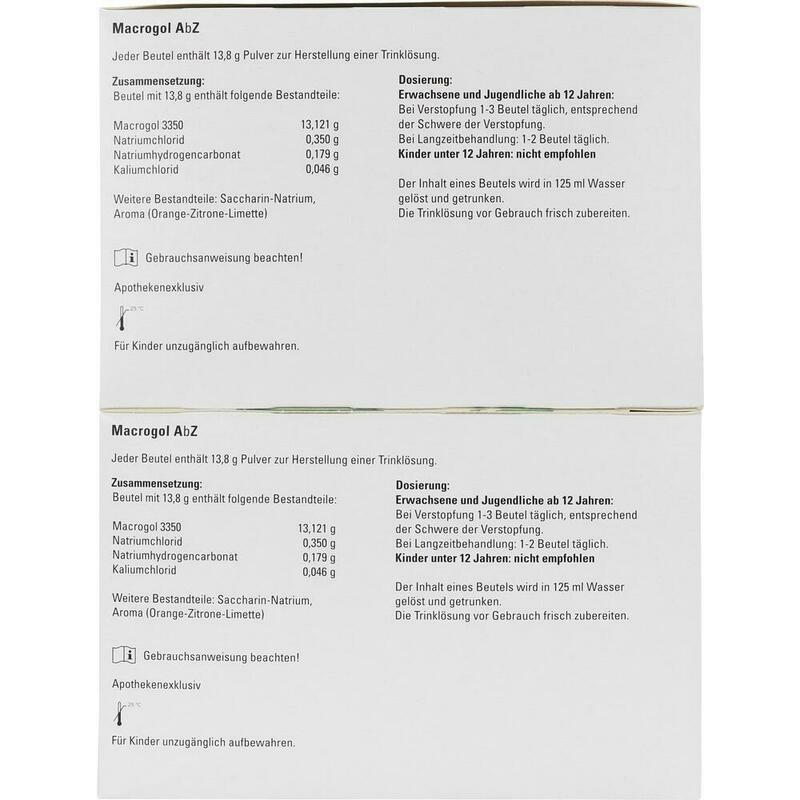 MACROGOL AbZ Plv.z.Her.e.Lsg.z.Einnehmen