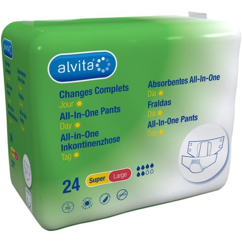 ALVITA All-in-One Inkontinenzhose super large Tag