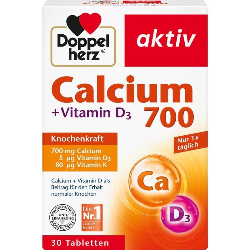 DOPPELHERZ Calcium 700+Vitamin D3 Tabletten