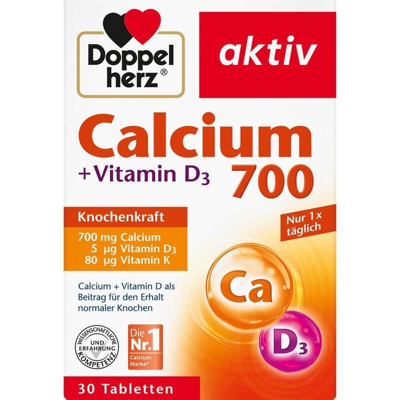 DOPPELHERZ Calcium 700+Vitamin D3 Tabletten